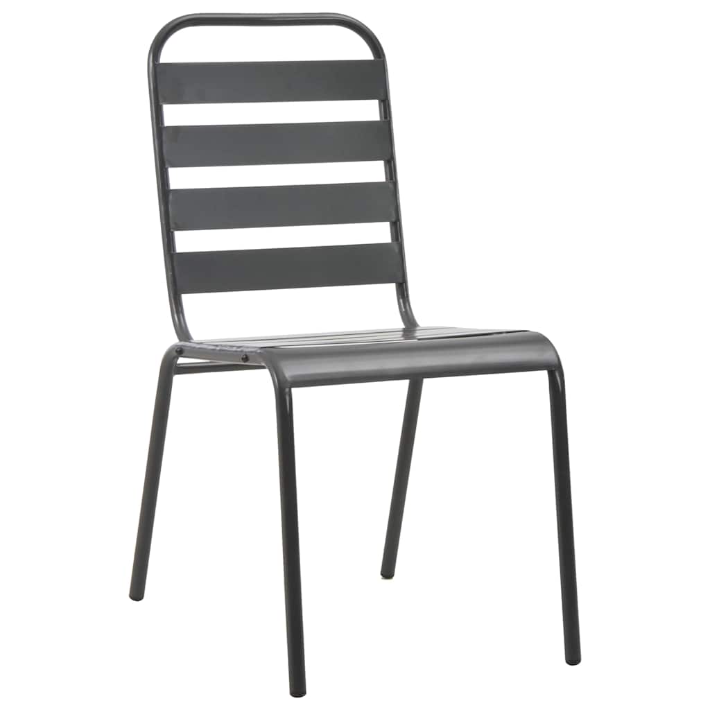 Garden Dining Set 9 pcs Anthracite Powder-Coated Steel