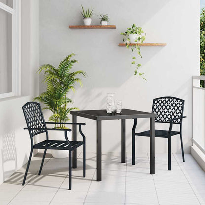 Garden Dining Set 3 pcs Anthracite Powder-Coated Steel
