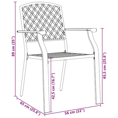 Garden Dining Set 7 pcs Anthracite Powder-Coated Steel
