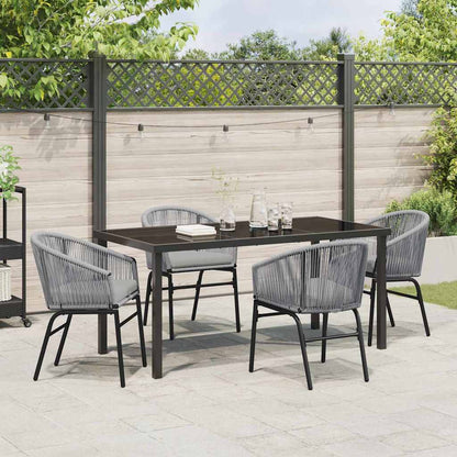 Garden Dining Set 5 pcs Anthracite Powder-Coated Steel