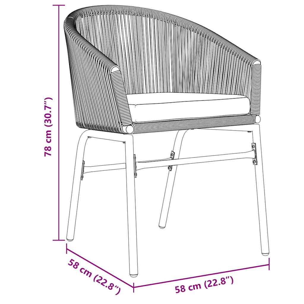 Garden Dining Set 7 pcs Anthracite Powder-Coated Steel