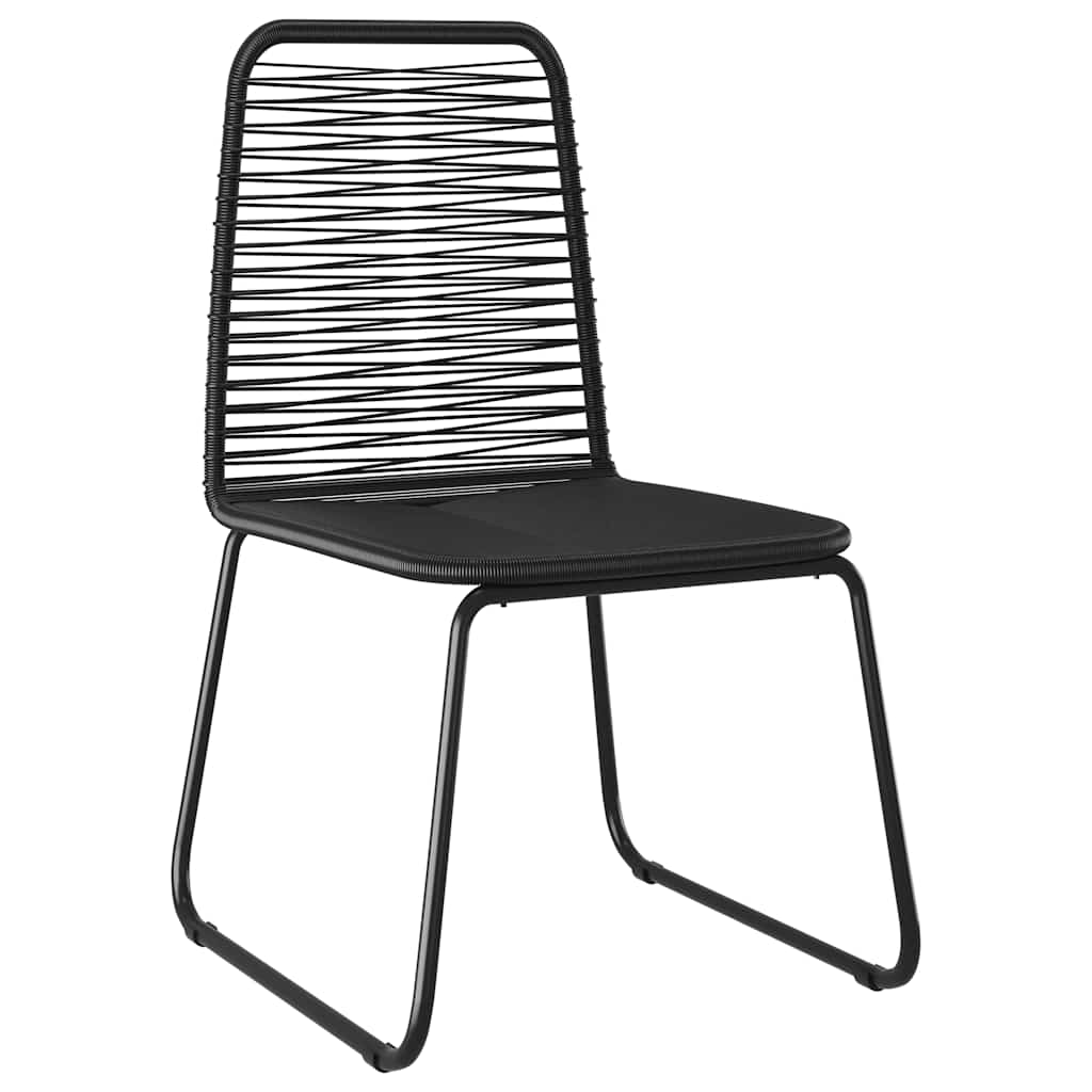 Garden Dining Set 3 pcs Black Powder-Coated Steel