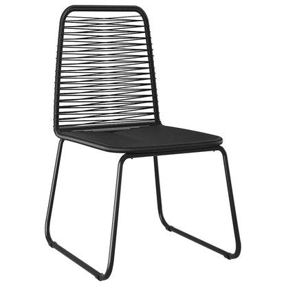 Garden Dining Set 5 pcs Black Powder-Coated Steel