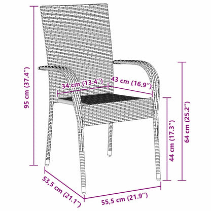 Garden Dining Set 5 pcs Grey Powder-Coated Steel