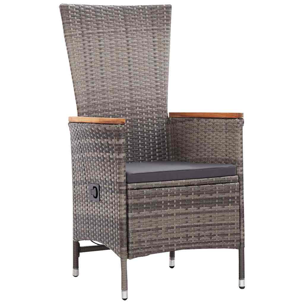 Garden Dining Set 5 pcs Grey Powder-Coated Steel