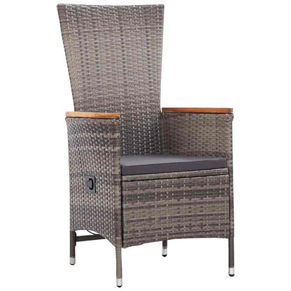 Garden Dining Set 5 pcs Grey Powder-Coated Steel
