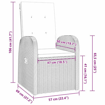 Garden Dining Set 7 pcs Grey Poly Rattan