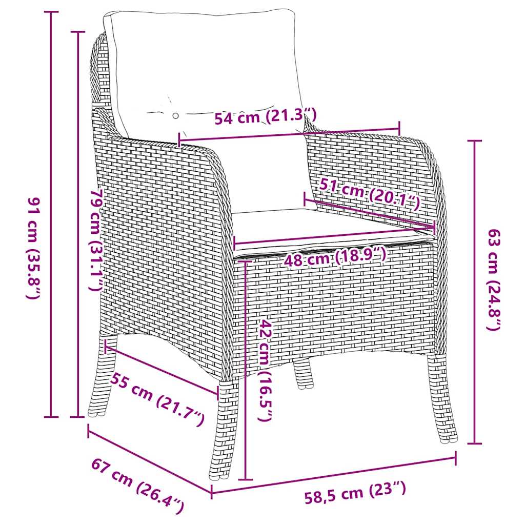Garden Dining Set 5 pcs Black Poly Rattan