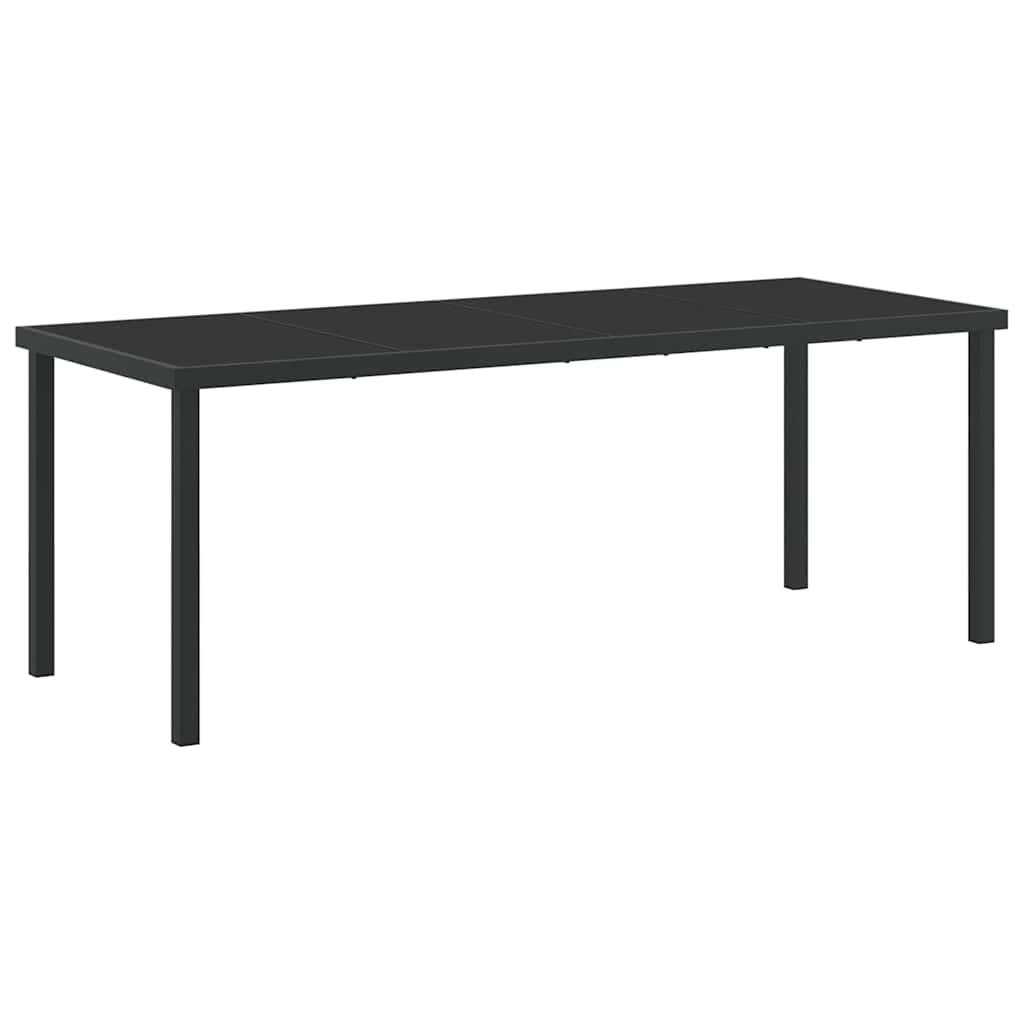 Garden Dining Set 7 pcs Black Poly Rattan