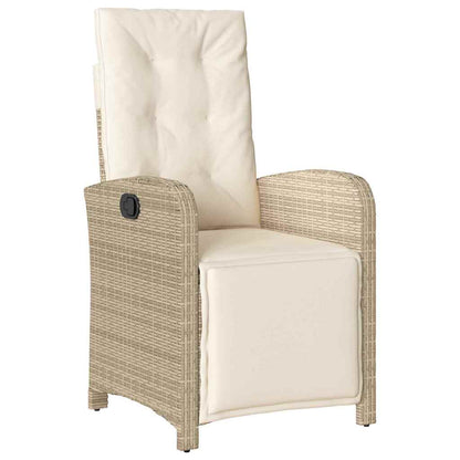 Garden Dining Set 5 pcs Beige Poly Rattan