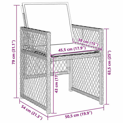 Garden Dining Set 5 pcs Grey Poly Rattan