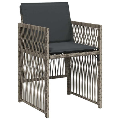 Garden Dining Set 5 pcs Grey Powder-Coated Steel