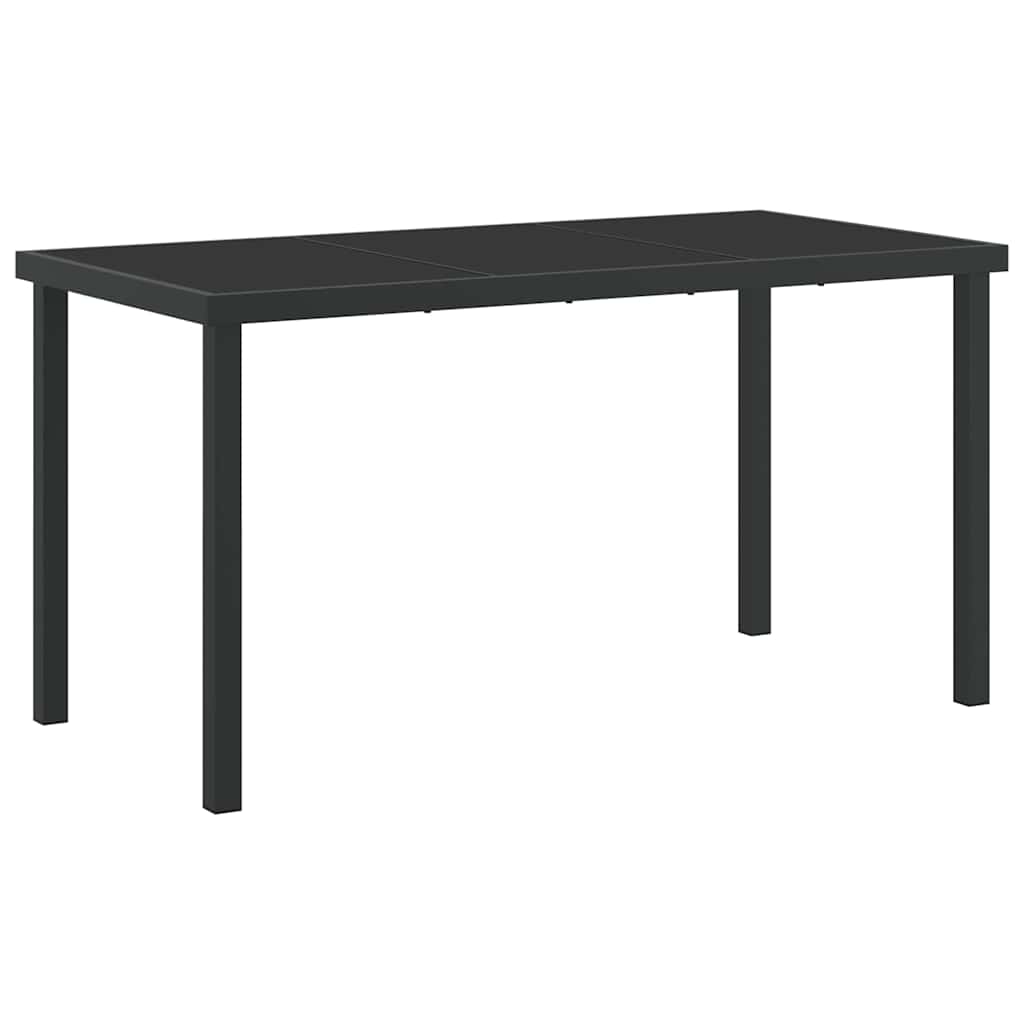 Garden Dining Set 5 pcs Beige and Black Rattan