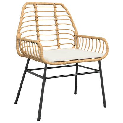 Garden Dining Set 7 pcs Brown Poly Rattan