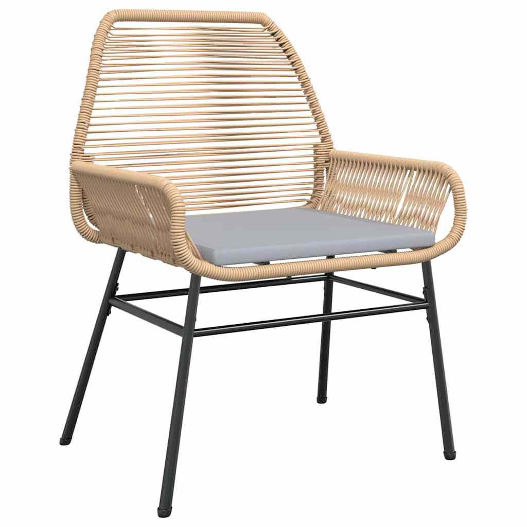 Garden Dining Set 5 pcs Brown Poly Rattan