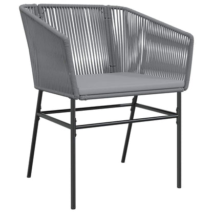 Garden Dining Set 5 pcs Grey Powder-Coated Steel