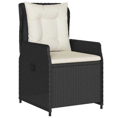 Garden Dining Set 5 pcs Black Poly Rattan