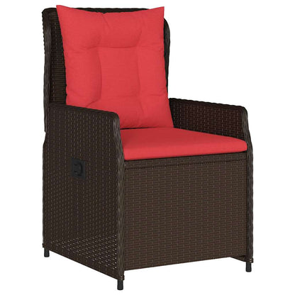 Garden Dining Set 5 pcs Brown Poly rattan