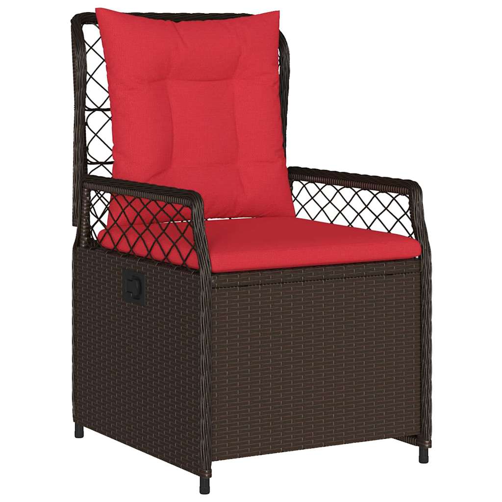 Garden Dining Set 5 pcs Brown Poly Rattan
