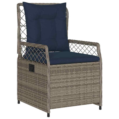 Garden Dining Set 5 pcs Grey Poly Rattan