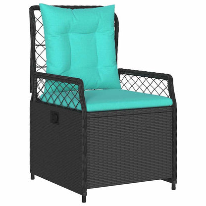 Garden Dining Set 7 pcs Black Poly Rattan