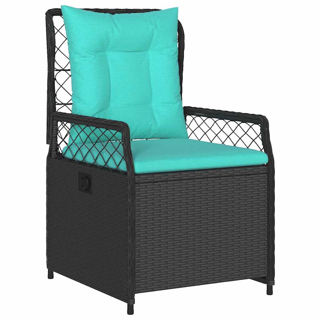 Garden Dining Set 7 pcs Black Poly Rattan