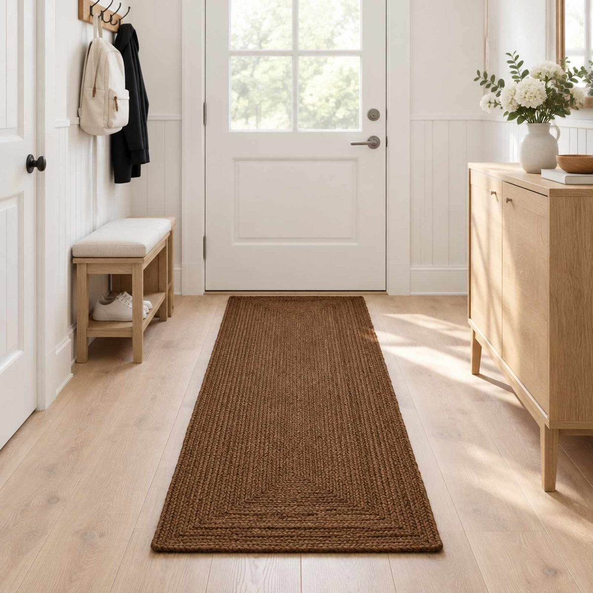 Area Rug Grey 60 x 200 cm Jute