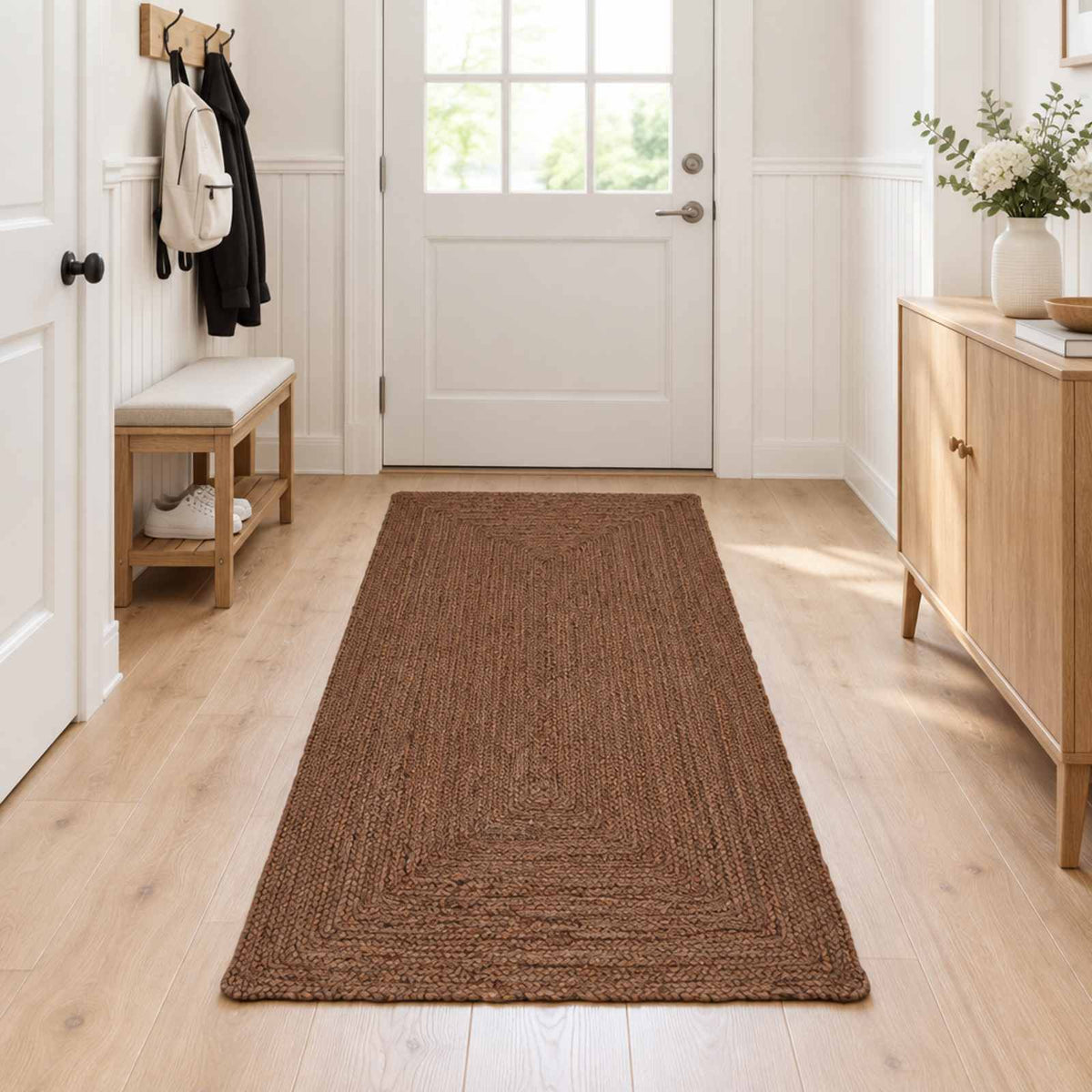 Area Rug Grey 80 x 250 cm Jute