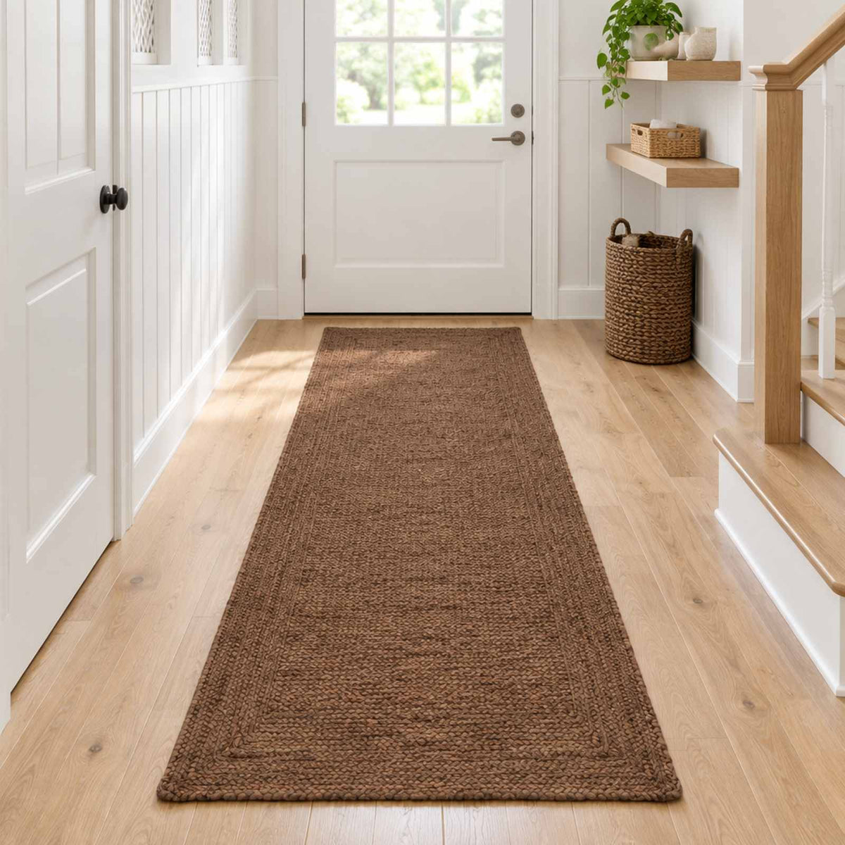 Area Rug Grey 80 x 300 cm Jute
