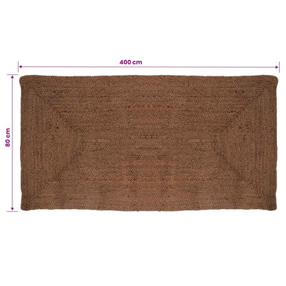 Area Rug Grey 80 x 400 cm Jute