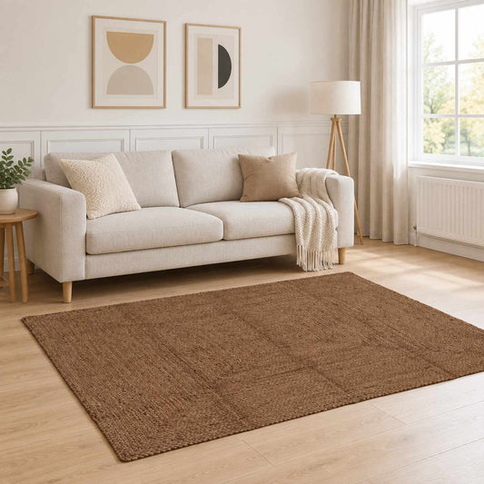 Area Rug Grey 140 x 200 cm Jute