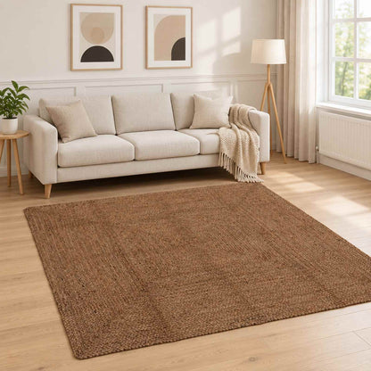Area Rug Grey 200 x 200 cm Jute