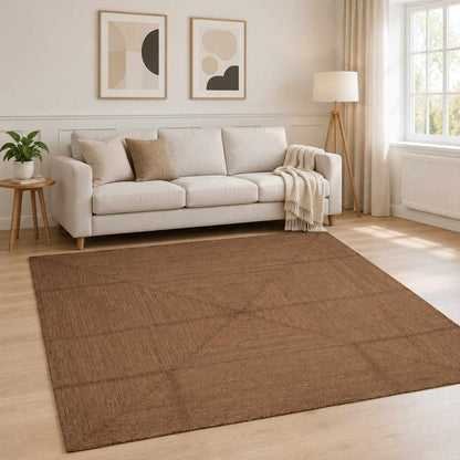 Area Rug Grey 240 x 240 cm Jute