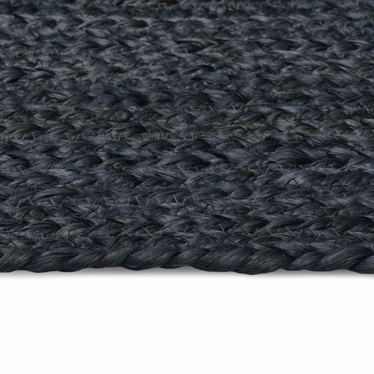 Area Rugs Square Dark Grey 160 x 160 cm Jute