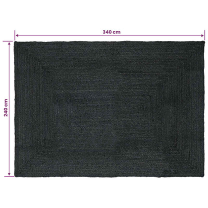 Area Rugs Rectangular Dark Grey 240 x 340 cm Jute