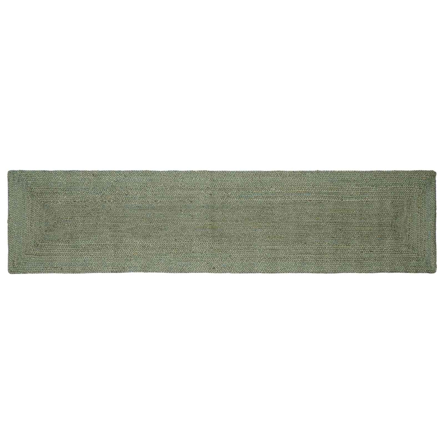Area Rugs Rectangular Olive Green 60 x 250 cm Jute