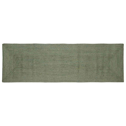 Area Rugs Rectangular Olive Green 80 x 200 cm Jute