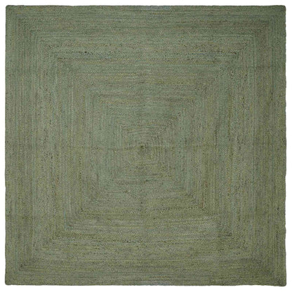 Area Rugs Square Olive Green 200 x 200 cm Jute