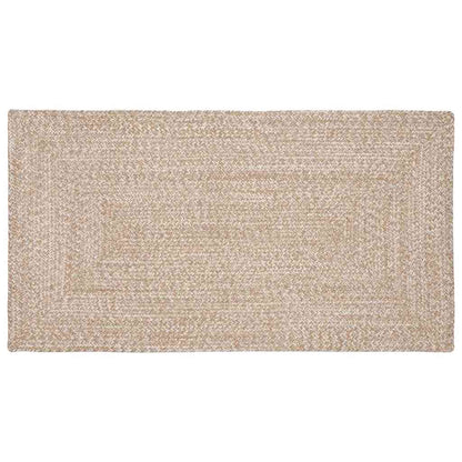 Area Rugs Natural and White 60 x 110 cm Jute