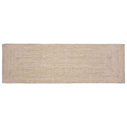 Area Rugs Natural and White 80 x 200 cm Jute