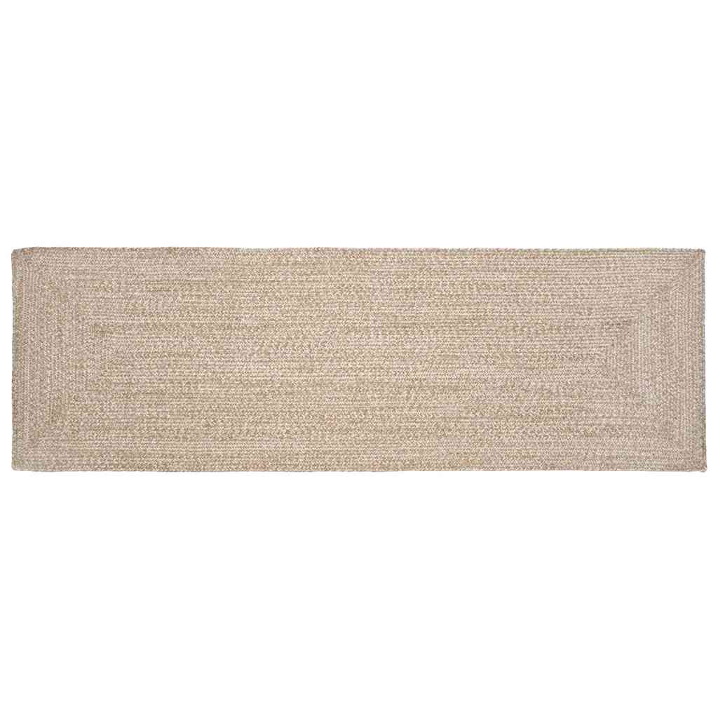 Area Rugs Natural and White 80 x 250 cm Jute