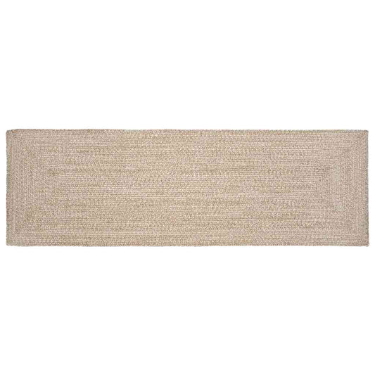 Area Rug Natural and White 80 x 250 cm Jute