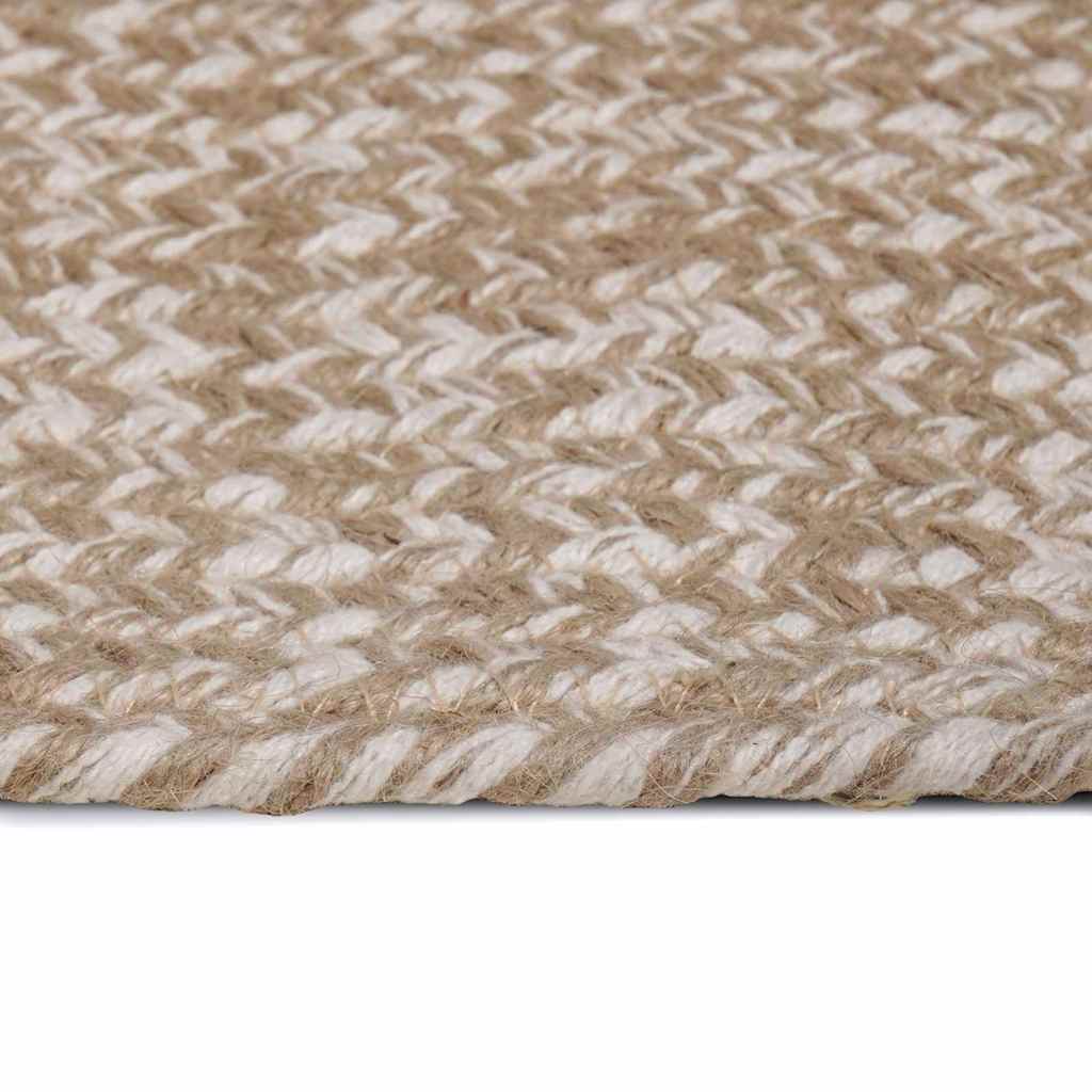 Area Rugs Natural and White 80 x 300 cm Jute