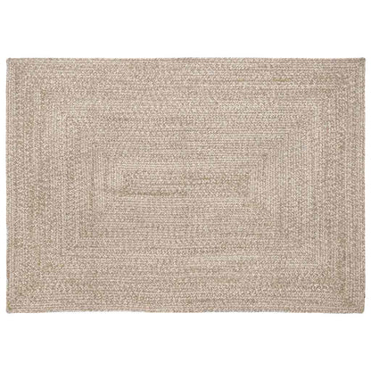 Area Rugs Natural and White 120 x 170 cm Jute
