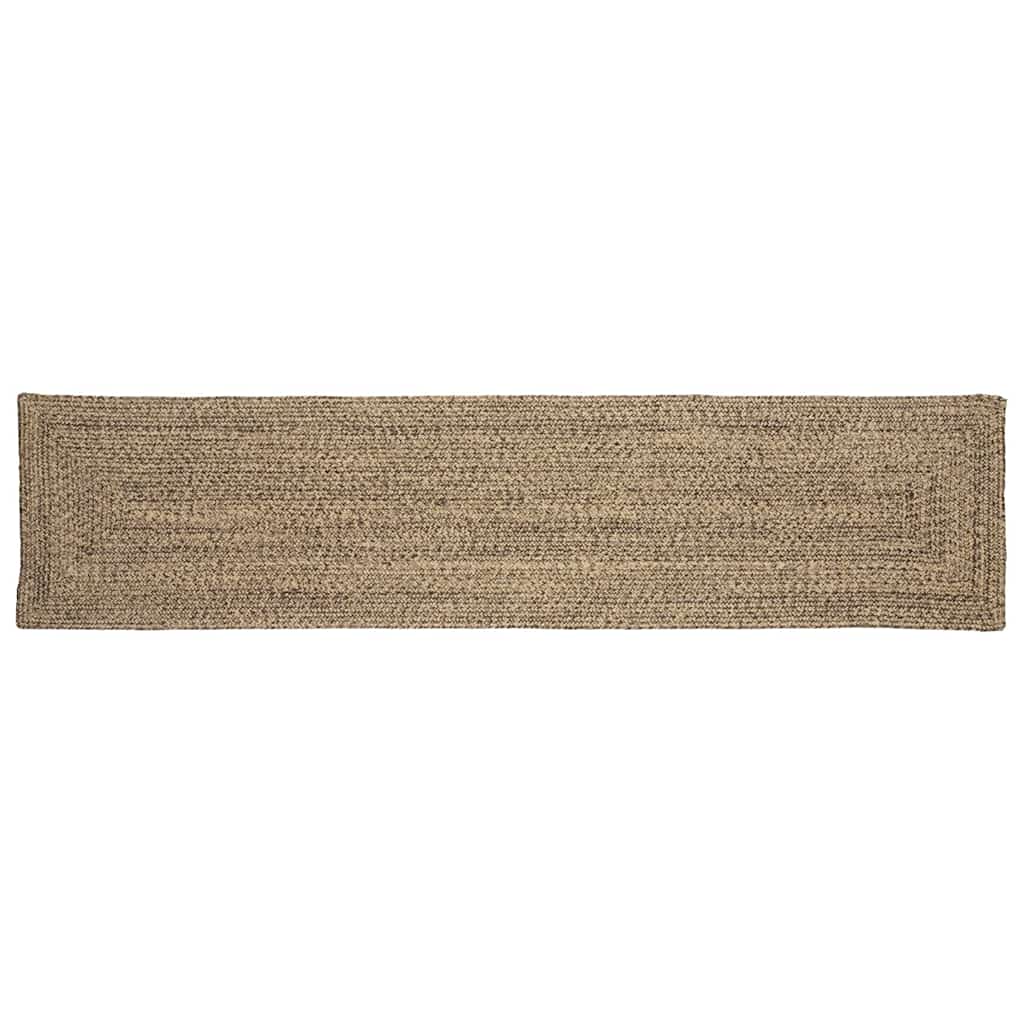Area Rugs Natural and Black 60 x 200 cm Jute
