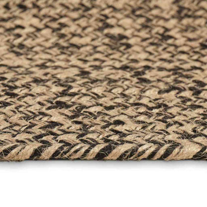 Area Rugs Natural and Black 120 x 170 cm Jute