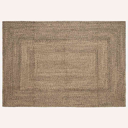 Area Rug Natural and Black 160 x 230 cm Jute