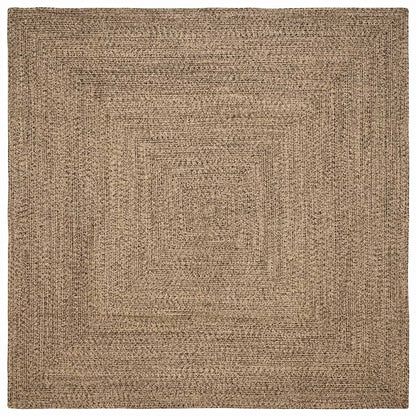 Area Rugs Natural and Black 200 x 200 cm Jute