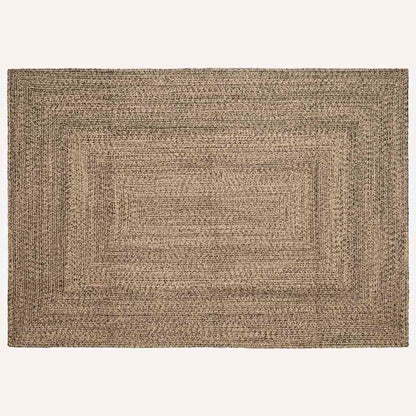Area Rugs Natural and Black 200 x 290 cm Jute