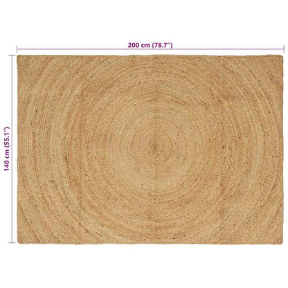 Area Rugs Natural 140 x 200 cm Jute